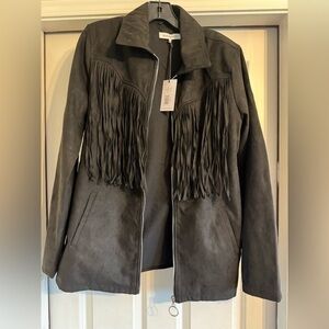 NWT - WeWoreWhat - Black Fringe Jacket - Medium